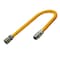 Flextron Gas Line Hose 5/8'' O.D.x18'' Len 3/4" FIPxMIP Fittings Yellow Coated Stainless Steel Flexible FTGC-YC12-18P - alternate 1